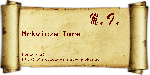 Mrkvicza Imre névjegykártya